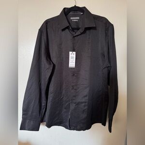 Geoffrey Beene Black Casual Button Down Shirt